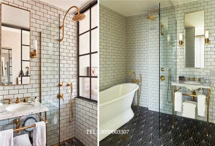 工業(yè)復古風Williamsburg酒店客房衛(wèi)生間設計方案