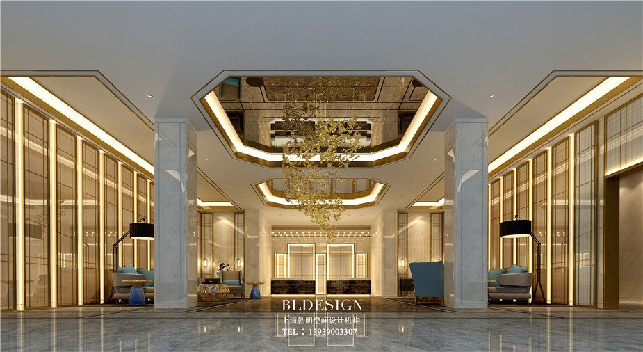 新鄭在水一方洗浴中心大廳設計方案效果圖